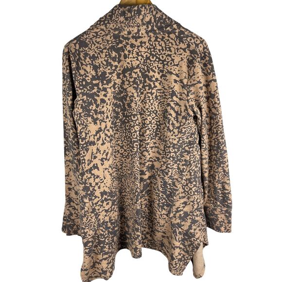 Cuddl Duds Comfortwear French Terry Cascade Open Front Cardigan Size Small - Picture 3 of 8